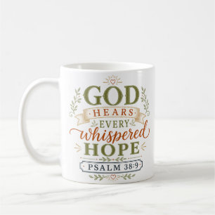 Gott hört jede geflüsterte Hoffnung Christliches Z Kaffeetasse