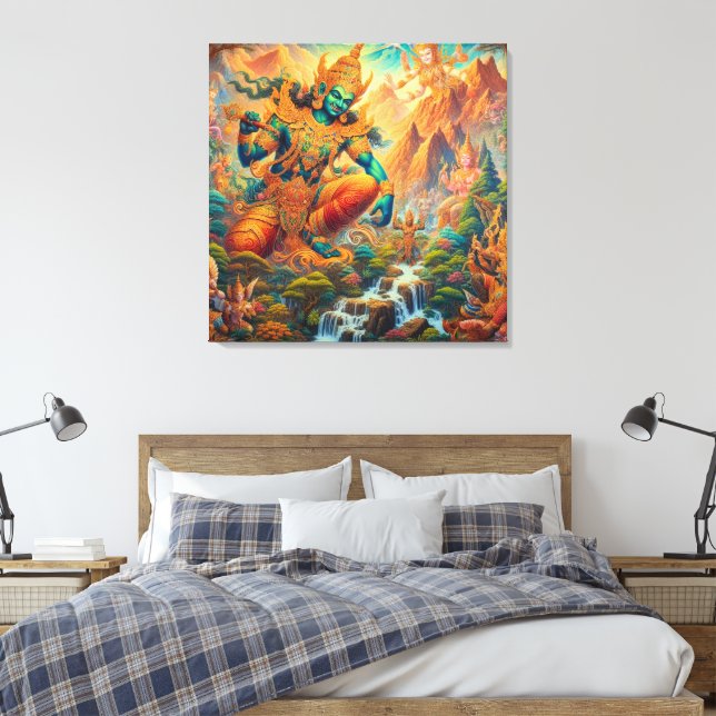 Gott im Himmlischen Tal Leinwanddruck (Insitu (Schlafzimmer))