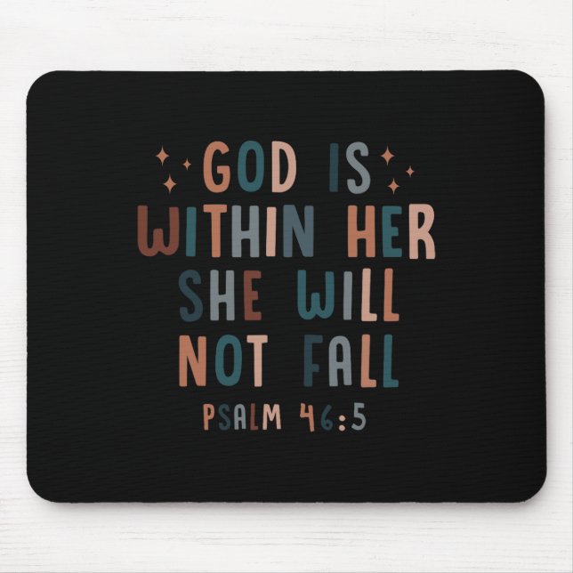 Gott in ihr wird nicht fallen Herbst Herbst Mousepad (Vorne)