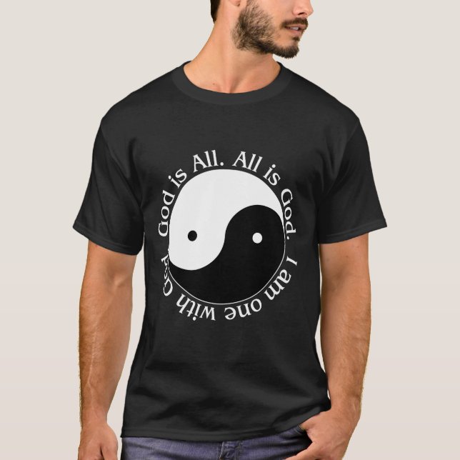 Gott ist alles Yin-Yang-darkshirt T-Shirt (Vorderseite)