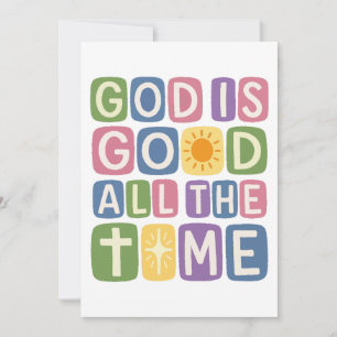 Gott ist allezeit gut Retro Glaube Einladung