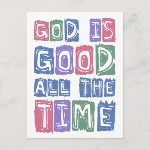 Gott ist allezeit gut Retro Glaube Postkarte