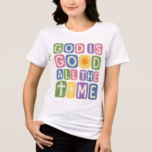 Gott ist allezeit gut Retro Glaube Tri-Blend Shirt