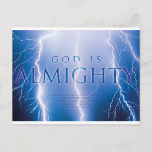 GOTT IST ALMIGHTY - Christlich, Glaube, Religion Postkarte