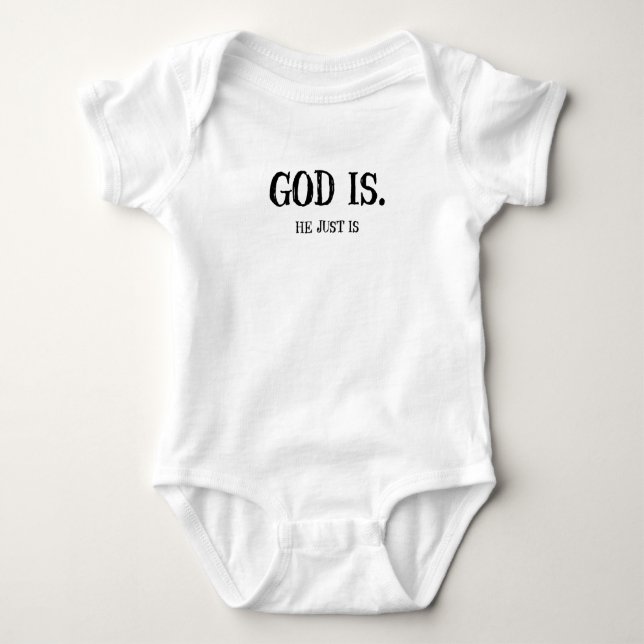GOTT IST Baby Body Anzug Strampler (Vorderseite)