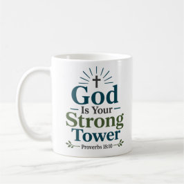 Gott ist dein starker Turm Biblische Ermutigung Kaffeetasse