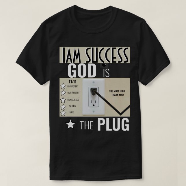 GOTT IST DER PLUG T-Shirt (Design vorne)