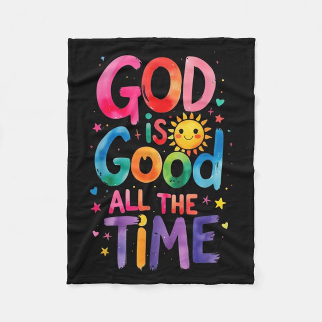 Gott ist die ganze Zeit gut Jesus Christus Christl Fleecedecke (Vorderseite)