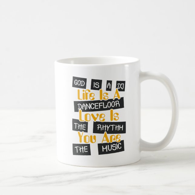 Gott ist ein DJ Kaffeetasse (Rechts)