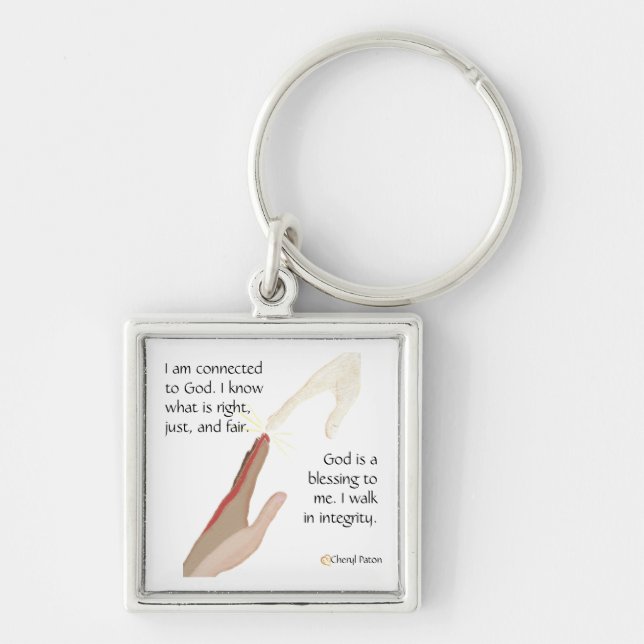 Gott ist ein Segen. Ich laufe in Integrity-Schlüss Schlüsselanhänger (Vorne)