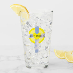 Gott ist ein treuer Kreuz Heilbibel Verse Gelb Glas