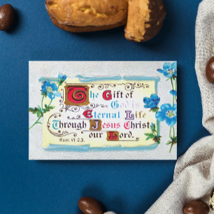 Gott ist ewiges Leben Bibel Verse Religiöse Vintag Postkarte