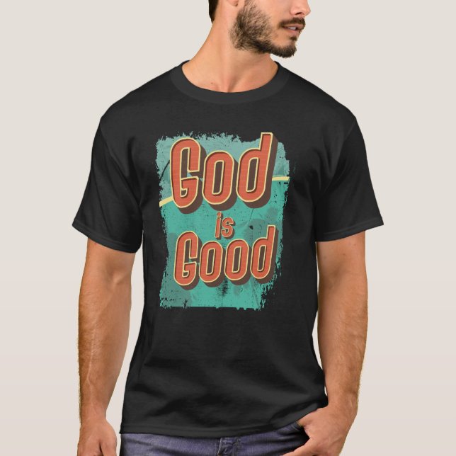 Gott ist Good Beach Vibes NOTW Christliche Inspira T-Shirt (Vorderseite)