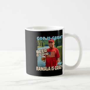 Gott ist groß Bier ist gut und Kamala sind verrück Kaffeetasse