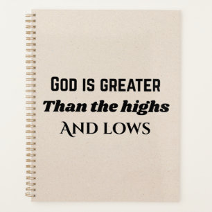 Gott ist groß christliche Typografie Planer