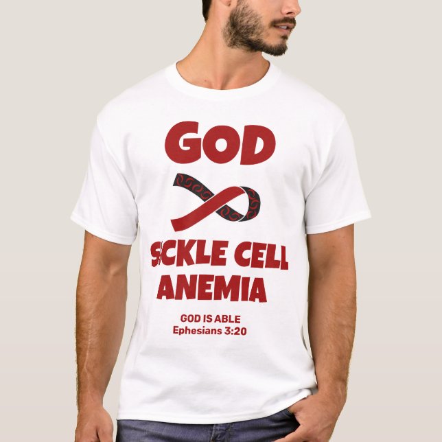 GOTT IST GRÖSSER ALS Christlich SECKELZELLANÄMIE T-Shirt (Vorderseite)