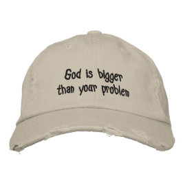 Gott ist größer als dein Problem FAITZitat Bestickte Baseballkappe