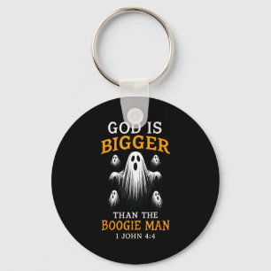 Gott ist größer als der Boogie Man christliches Ha Schlüsselanhänger