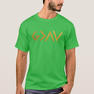 Gott ist größer als die Höhen und Tiefen Gold lust T-Shirt