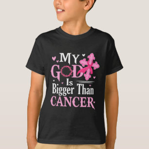 Gott ist größer als Krebs Brustkrebs Bewusstsein T-Shirt