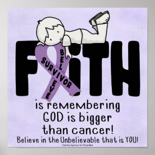 Gott ist größer als Krebs Poster