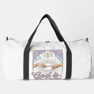 Gott ist größer Christliches Vintage-Gravur-Shirt_ Duffle Bag