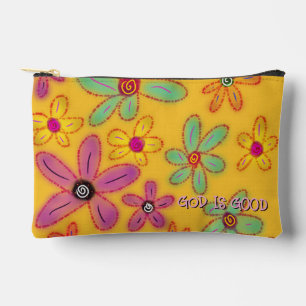 Gott ist gut Benutzerdefinierter Name Floral  Zubehörtasche