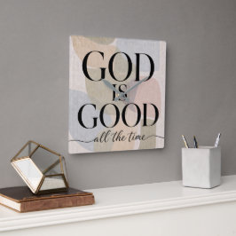 GOTT IST GUT | Christlich Quadratische Wanduhr