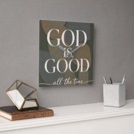 GOTT IST GUT | Christlich Quadratische Wanduhr