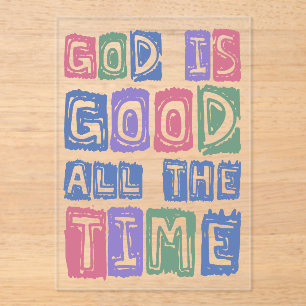 Gott ist gut, die ganze Zeit Retro Glaube Acryleinladungen