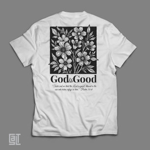 Gott ist gut Florale Schrift Inspirierend Tri-Blend Shirt
