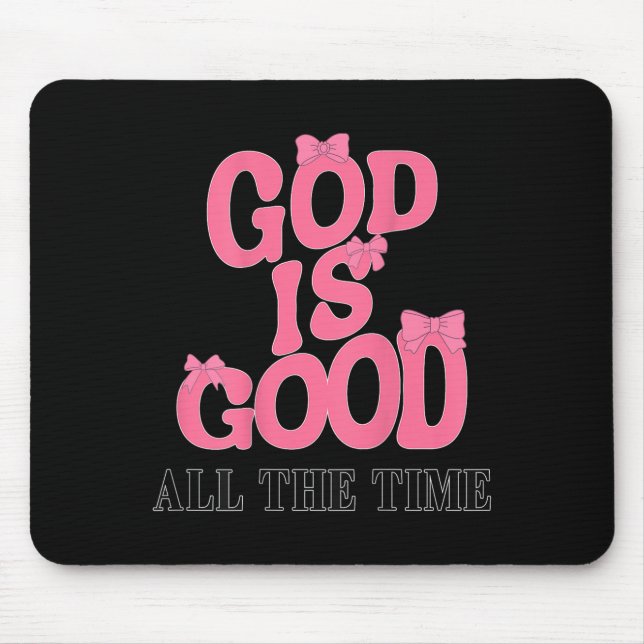 Gott ist gut NK Bow Christlich Jesus Girl Sister D Mousepad (Vorne)