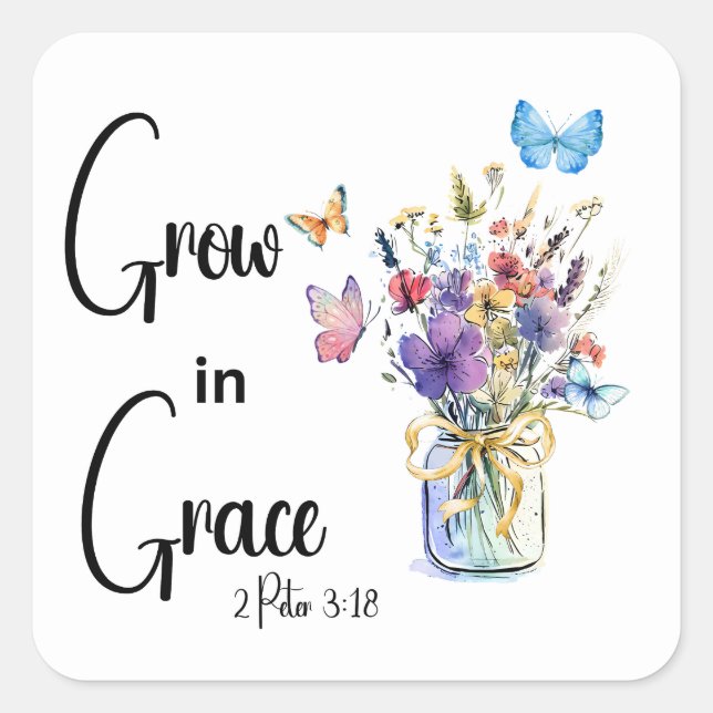 Gott ist gut quadratischer aufkleber (Vorderseite)