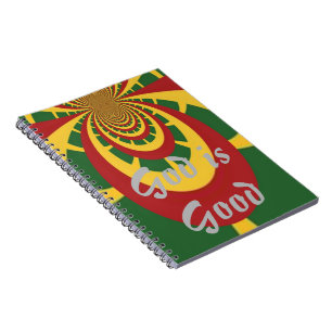 Gott ist gut Vintag COOLE RETRO jamaicas Rasta Notizblock