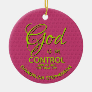 GOTT IST IM GRiff Christlich Keramik Ornament