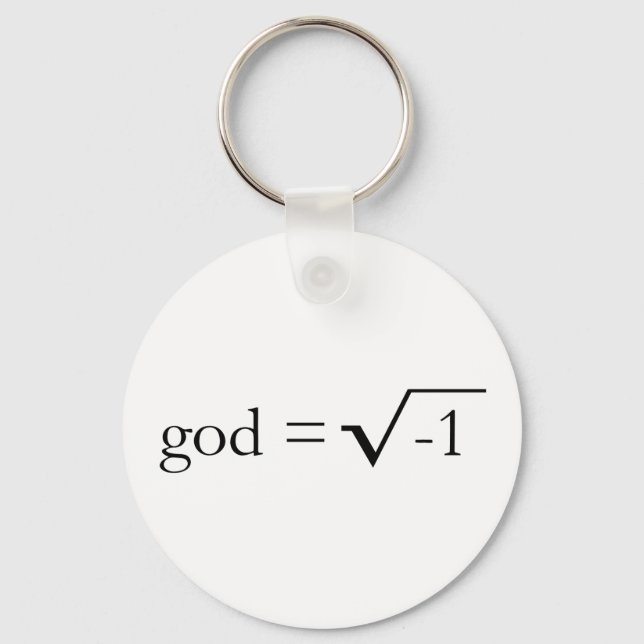 Gott ist imaginär schlüsselanhänger (Vorderseite)