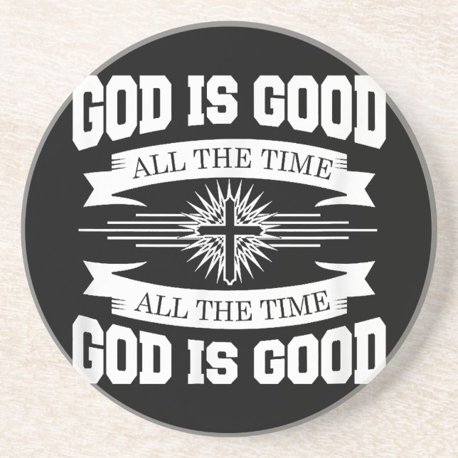 Gott ist immer gut - Christlich Getränkeuntersetzer (Vorne)