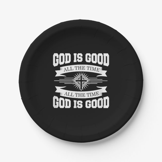 Gott ist immer gut - Christlich Pappteller (Vorderseite)