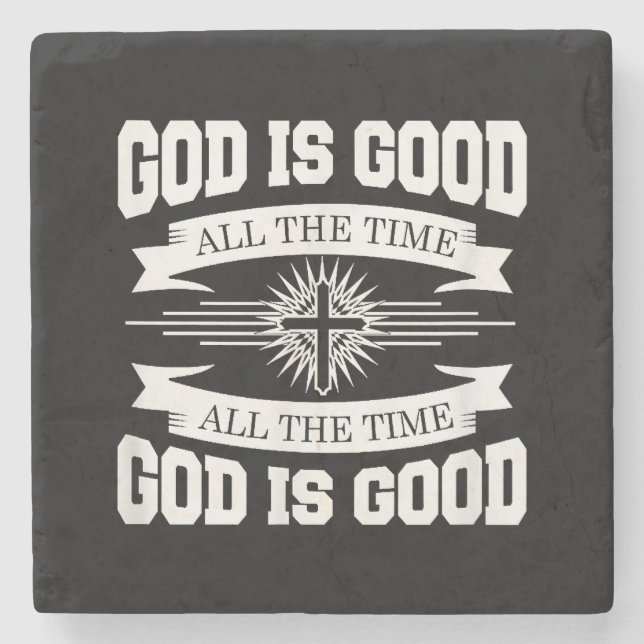 Gott ist immer gut - Christlich Steinuntersetzer (Vorderseite)
