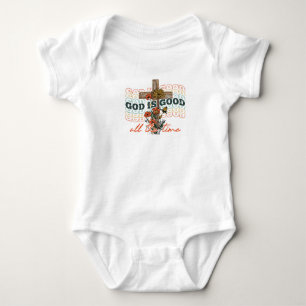 Gott ist immer gut mit Kreuz Baby Strampler