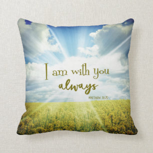 Gott ist immer mit Ihnen Bibel Verse Zitat Kissen