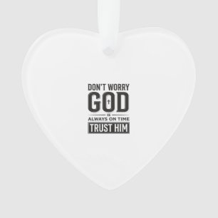 Gott ist immer pünktlich Christliches Typografie-D Ornament