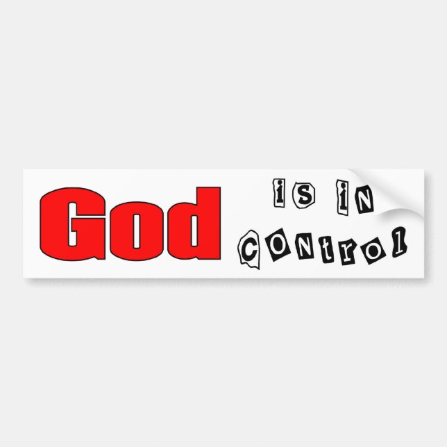 Gott ist in der Kontrolle Autoaufkleber (Vorne)