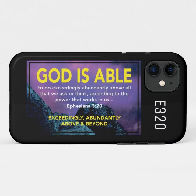 GOTT IST IN DER LAGE | Ephesianer 3:20 Christlich Case-Mate iPhone Hülle (Rückseite (Horizontal))