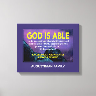 GOTT IST IN DER LAGE   Ephesianer 3:20 Name   CHRI Leinwanddruck