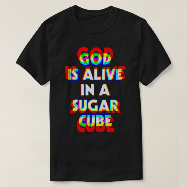 Gott ist in einer Zuckerkube-Super-Hoher Stoner Sp T-Shirt (Design vorne)