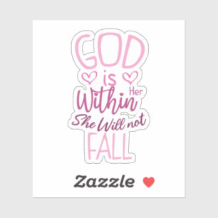 Gott ist in ihr, dass sie nicht fallen wird aufkleber