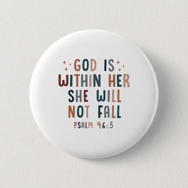 Gott ist in ihr, dass sie nicht fallen wird button (Vorderseite)