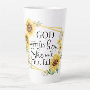 Gott ist in ihr - Psalm 46:5 Sonnenblume Christlic Milchtasse
