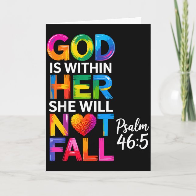 Gott ist in ihr, sie wird nicht fallen Psalm 46-5  Karte (Vorderseite)